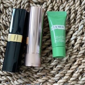 Authentic Chanel lipstick Anastasia and la mer.    Look